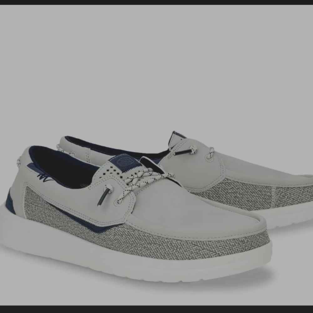 Hey Dude Men's Blue and Gray Shoes